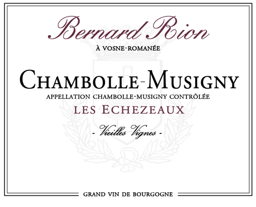 Vin Rouge Pinot noir d'appellation Chambolle Musigny Les Echezeaux