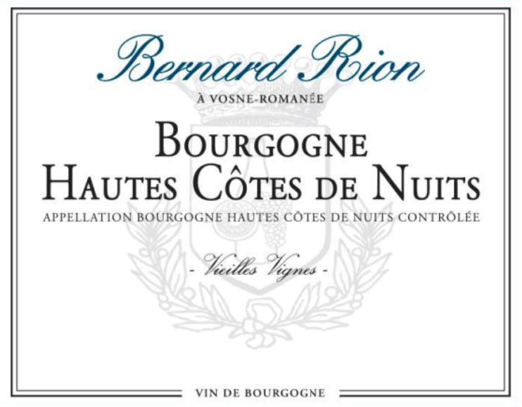 Bernard Rion, Hautes Côtes de Nuits Chardonnay provenant du millésime 2021