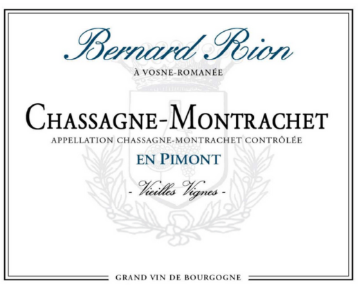 Vin Pinot Noir de Bourgogne appellation Village Chassagne Montrachet Climat En Pimont