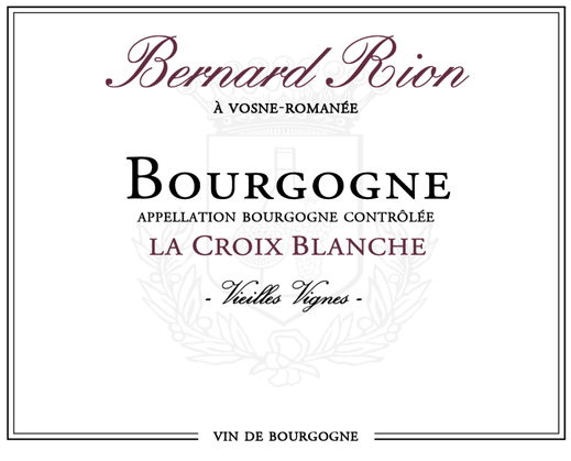 Vin rouge Pinot Noir d'appellation Bourgogne La Croix Blanche