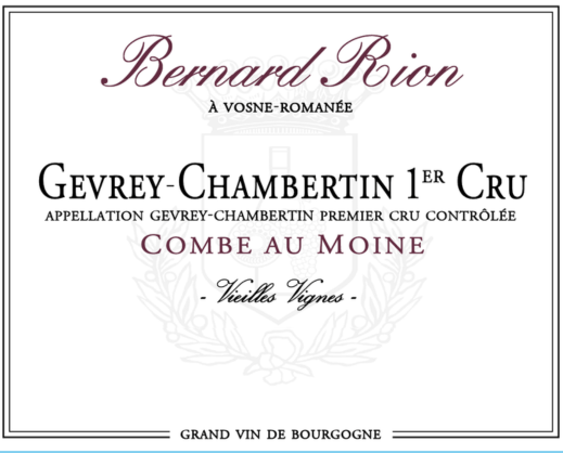 Bernard Rion Gevery Chambertin rouge de bourgogne